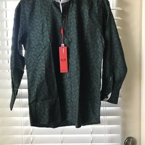 Hunter green Elie Balleh Boys Dress shirt size 12